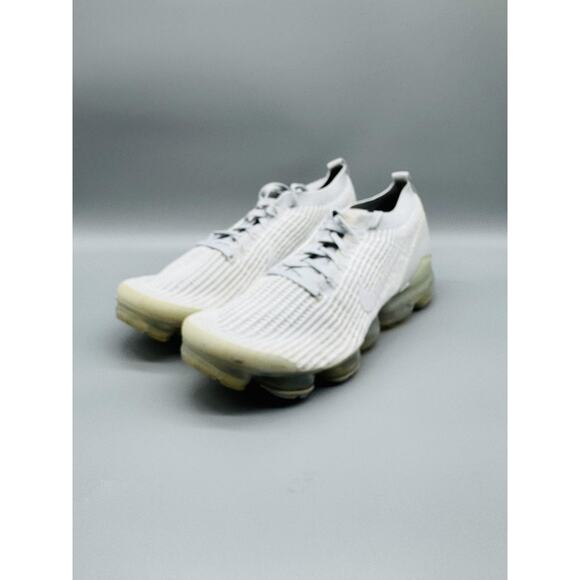 Nike Shoes Mens 11.5 White Air VaporMax Flyknit 3 Pure Platinum Running Sneakers - Picture 4 of 12